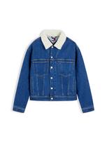 Tommy Jeans Demisezoninė striukė 'Archive' tamsiai (džinso) mėlyna / balta