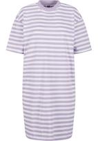Urban Classics Suknelė šviesiai violetinė / balta