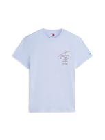 Tommy Jeans Marškinėliai zomšos spalva / šviesiai mėlyna / slyvų spalva / juoda