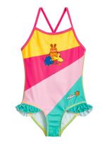 PLAYSHOES Maudymosi kostiumėlis 'Die Maus Freunde' medaus spalva / nefrito spalva / rožinė / rožių spalva