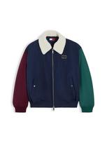 Tommy Jeans Demisezoninė striukė tamsiai mėlyna / smaragdinė spalva / burgundiško vyno spalva / vilnos balta
