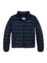 TOMMY HILFIGER Žieminė striukė 'Essential Lightweight Down' tamsiai mėlyna jūros spalva / balta