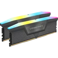 CORSAIR VENGEANCE 32GB DDR5 RAM Atmintis | 6000 MT/s, CL38, 2x16GB, Grey, RGB