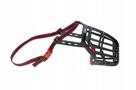 Šuns plastikinis antsnukis Karlie, juodas, D dydis, 34 cm, plotis 34–58 cm