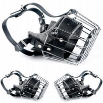 Metalinis ir odinis antsnukis dideliam šuniui Dingo, apimtis 28 cm