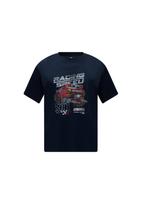JACK & JONES Marškinėliai 'JORRETRO ACTION MOVIE' tamsiai mėlyna / oranžinė / raudona / balta