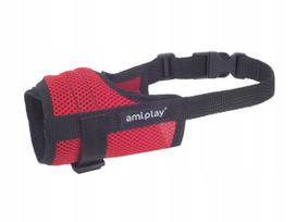 Šuns antsnukis amiplay Air XS, raudonas, atsparus drėgmei
