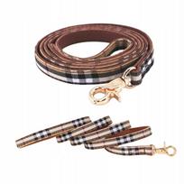 Pavadėlis katėms ir šunims FURBERRY, languotas, smėlio spalvos, 120 cm