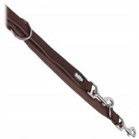 Pavadėlis šunims NOBBY Classic Preno, 200 cm, 20/25 mm, rudas, su karabinu