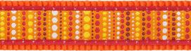 Šuns pavadėlis Red Dingo Lotzadotz Orange, 15 mm x 2 m