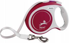 Pavadėlis šunims FLEXI Comfort Plus, L, 5 m, raudonas