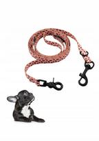 Pavadėlis YOURDOG, 5 m, 15 mm, su karabinu, braškių rašto, metalinės detalės