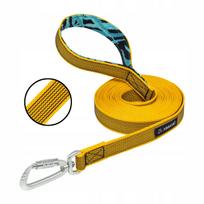Šuns dresūros pavadėlis RASCAL, guminis, 3 m, geltonas