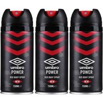 Dezodorantų vyrams rinkinys Umbro Power purškiamas gaivaus kvapo 3 vnt po 150 ml
