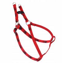 Reguliuojami raudoni diržai mažam šuniui, su juodomis letenėlėmis, 2–50 cm
