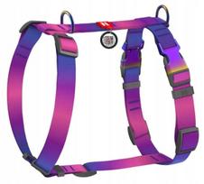 Šuns pakinktai WAUDOG Gradient Guard, violetiniai, L (65–95 cm), su QR, 2 sagtelės