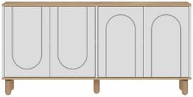 Konsolinis staliukas Kalune Design Ravone, ruda sp./sapphire oak sp., 36 cm x 150 cm x 73 cm