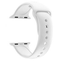 Išmanusis laikrodis Apyrankė suderinama su „Apple Watch“ 38mm 40mm 41mm serijai 8 7 6 5 4 3 2 1 SE - Dydis L - Minkštas baltas silikono apyrankės pakeitimas P