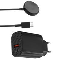 12W sieninis įkroviklis + USB-C laidas, suderinamas su Samsung Galaxy Watch 6 / Watch 5 / Watch 4 / Watch 3 / Active Phonillico®