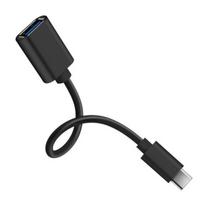 OTG USB C adapteris - Juodas - USB Moteriškas į USB-C - 17.5 cm - Duomenų perdavimas