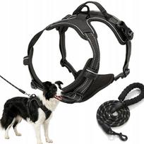 Didelių šunų petnešos PRESSURE-FREE XL 48–98 cm, su 1,5 m pavadėliu