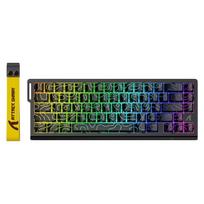 ATTACK SHARK X68 HE greito veikimo mechaninė žaidimų klaviatūra su RGB apšvietimu, juodos spalvos kontūru