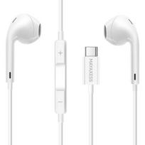 Laisvų rankų įranga Ausinės - MAYAXESS - iPhone 17 Pro Max - USB-C - Įmontuotas mikrofonas - Balta