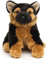 Uni-toys vokiečių aviganio šuniukas, sėdintis - be pavadėlio - 18 cm (aukštis) - pliušinis šuo, augintinis - pliušinis žaislas, minkštas žaislas