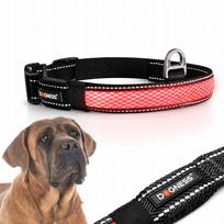 Šviesą atspindintis LED antkaklis šunims DOGNESS, reguliuojamas, XL, 55–70 cm