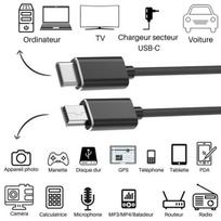 Kabelis Leica C (712)/C Type 112/C-LUX 1/C-LUX 2/C-LUX 3/DIGILUX 1&2 - MINI USB/USB-C juodas 1 metras Phonillico®