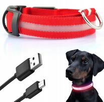 LED antkaklis šunims ir katėms, 40-55 cm, XL, USB