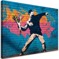 Paveikslas ant drobės, Banksy gėlių metėjo gatvės menas