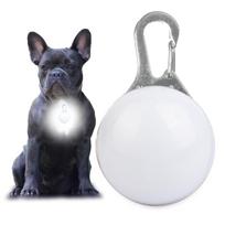 LED šviečiantis pakabukas šunų antkakliui, baltas