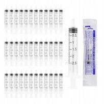 Plastikiniai švirkštai 2 ml, 36 vnt., be adatų