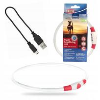 Šuns LED antkaklis TRIXIE, USB, S-M, 40 cm x 8 mm