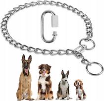 Nerūdijančio plieno antkaklis šunims, 60 cm (tinka dobermanams, rotveileriams, pitbulterjerams)