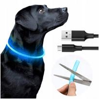 LED šviesą atspindintis antkaklis šunims ir katėms, reguliuojamas, USB, atsparus vandeniui