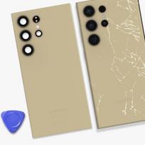 Galinis stiklas - SAMSUNG - Galaxy S24 Ultra - Bežinis - Supaprastinta montavimas - Integruota lipni medžiaga