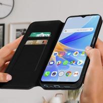 Dėklas, skirtas Oppo A17 - AVIZAR - Kortelių laikiklio vaizdo palaikymas - juodas