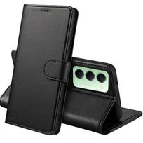 Xiaomi Redmi 15 dėklas - Juodas piniginės tipo su magnetiniu užsegimu ir kortelių laikymo vieta Phonillico®