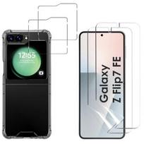 Apsauginis dėklas Samsung Galaxy Z FLIP 7 FE ir 2 grūdinto stiklo plėvelės bei plastikinė ekrano apsauga Phonillico®