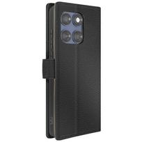 Piniginė - Motorola - Edge 60 Fusion - Veganinis Oda - Magnetinė Juostelė - Juoda