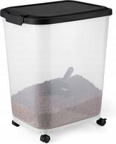 Šuns maisto konteineris Amazon Basics, 22,7 kg, su ratukais ir samteliu, BPA nenaudojama