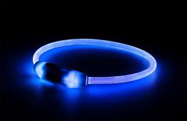 LED antkaklis šunims, mėlynas, S, 40 cm