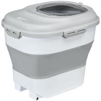 Sulankstomas sausų produktų indas, 25 kg, su priedais, pilkas
