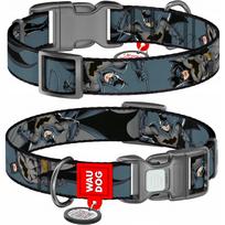 Šuns antkaklis su QR pasu, Batman Shadow, XL, 37–58 cm, 25 mm, nailoninis
