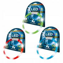 Šviečiantis šuns antkaklis USB, LED, 40 cm, M dydis, įvairios spalvos