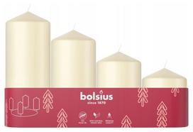 Bolsius Essentials žvakės - 4 vnt., 5-23 val., 6-12 cm, perlinės