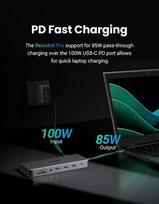 UGREEN 13-in-1 USB-C dokų stotis su 4K trikampiu ekranu ir PD 100W - 13-in-1 10G 4K60Hz