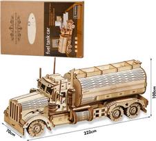 3d dėlionė Tank Truck medinis modelis suaugusiems konstravimui, mechaniniai modelių rinkiniai, mediniai Diy amatų žaidimai, edukacinė medinė dėlionė dovana paaugliams ir suaugusiems